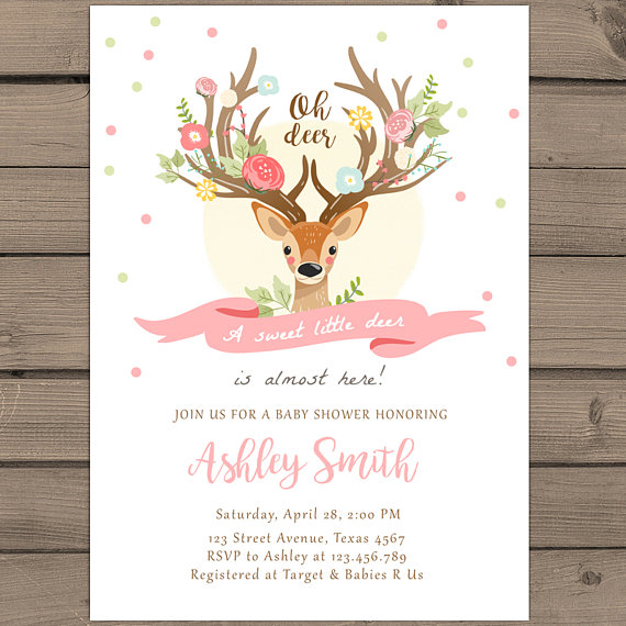 Girl baby shower party supplies - Invitation | CatchMyParty.com