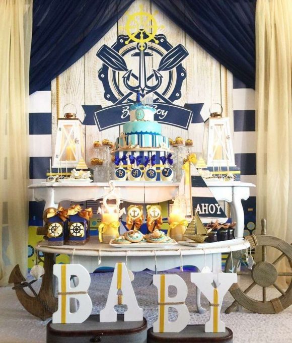Nautical Baby Shower | Catchmyparty.com