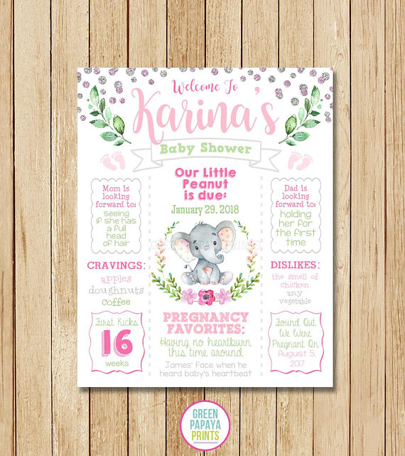 Girl baby shower party supplies - Welcome Poster | CatchMyParty.com