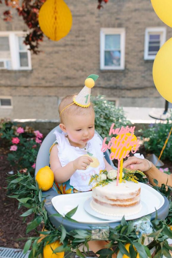 Lemon 1st Birthday Party | CatchMyParty.com