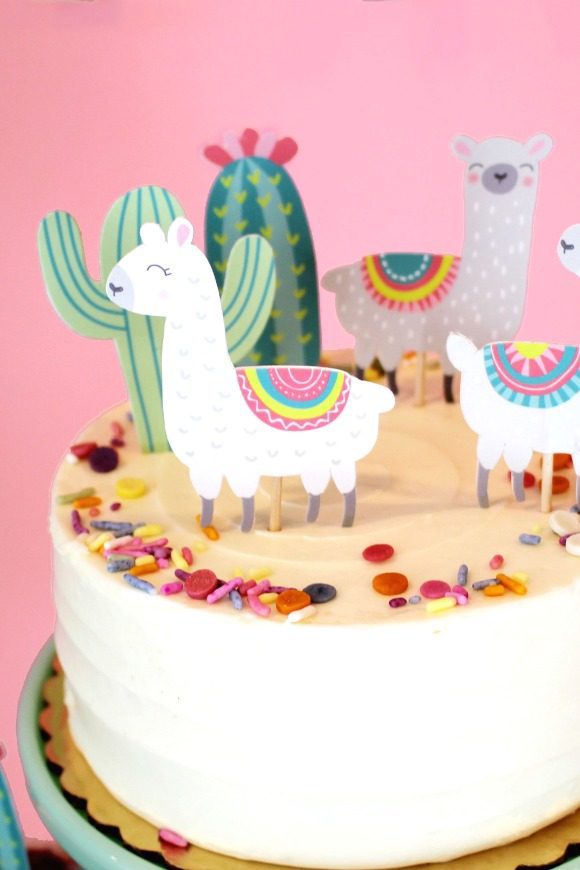 Lllama party supplies - Cake Topper | CatchMyParty.com