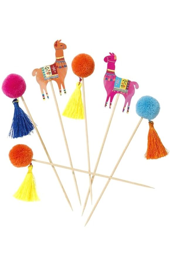 Lllama party supplies - Cupcake Toppers | CatchMyParty.com