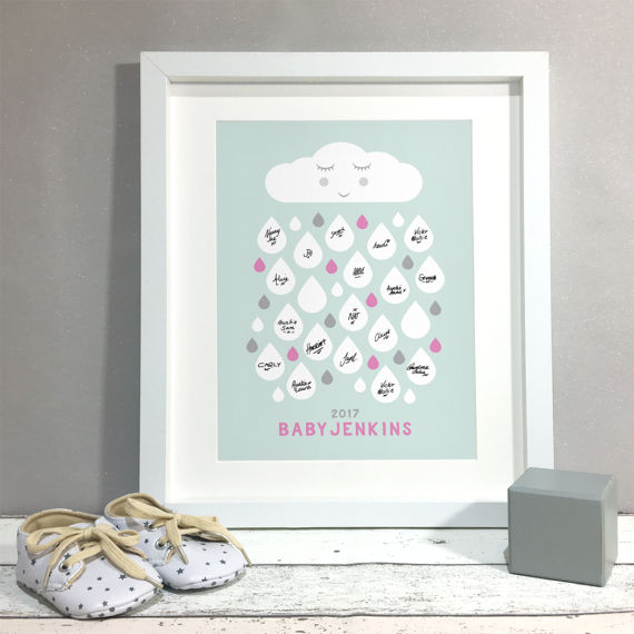 Boy baby shower party supplies - Guest Book Poster | CatchMyParty.com