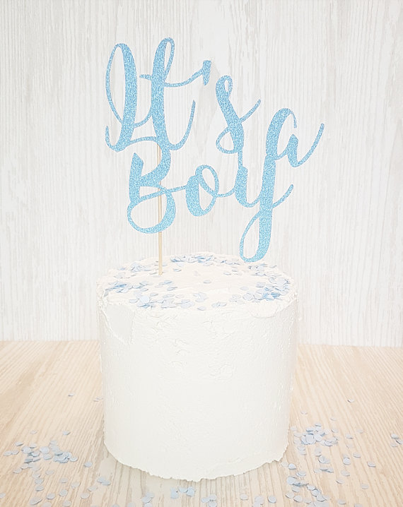 Boy baby shower party supplies - Cake Topper | CatchMyParty.com