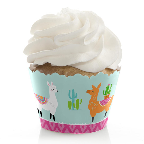 Llama party supplies - Cupcake Toppers | CatchMyParty.com