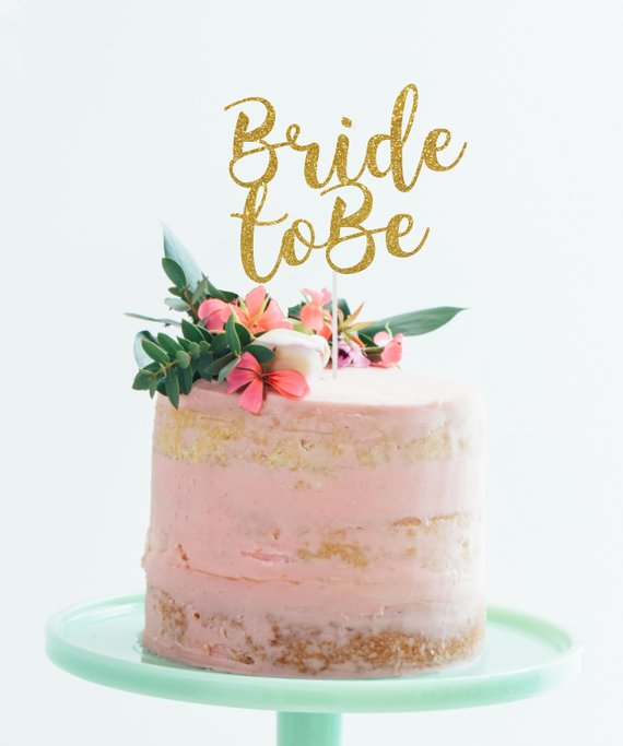 Bridal Shower supplies - Cake Topper | CatchMyParty.com