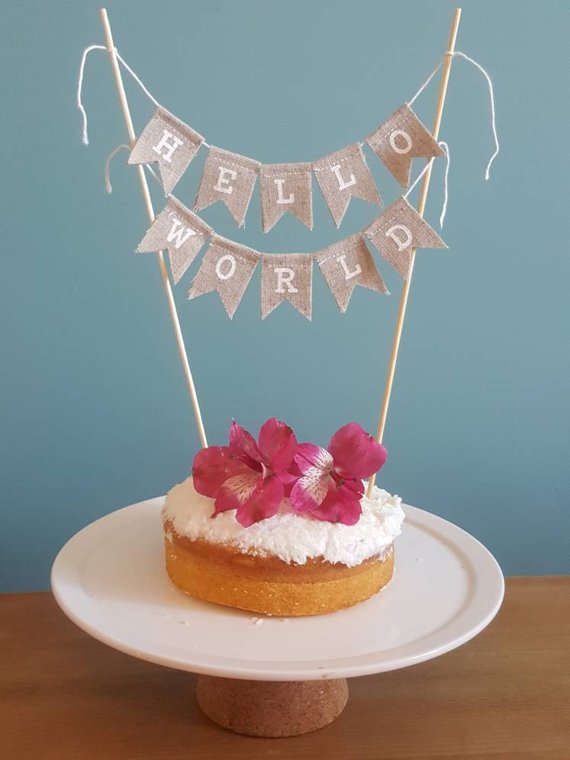 Gender Neutral baby shower party supplies - Cake Topper | CatchMyParty.com