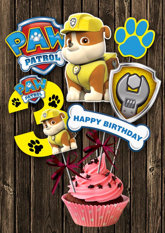 Paw Patrol party supplies - Centerpiece | CatchMyParty.com
