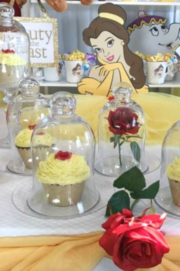 Beauty and the Beast Cupcakes | CatchMyParty.com