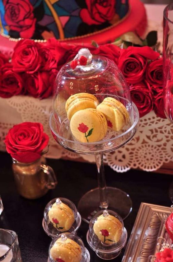 Beauty and the Beast Macarons | CatchMyParty.com