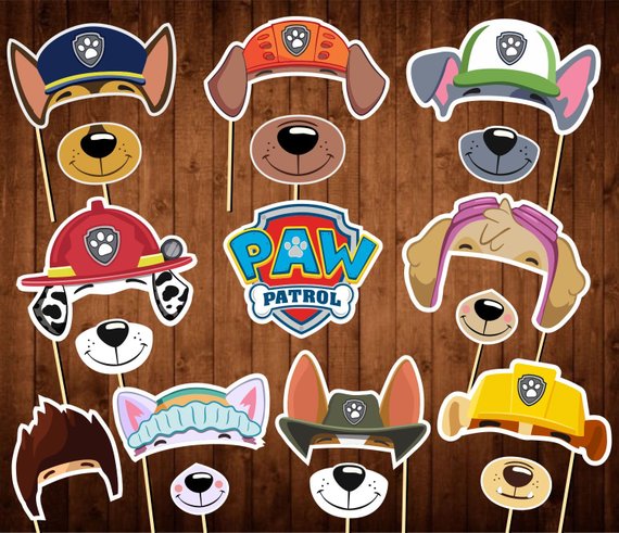 Paw Patrol party supplies - Photo Booth Props | CatchMyParty.com