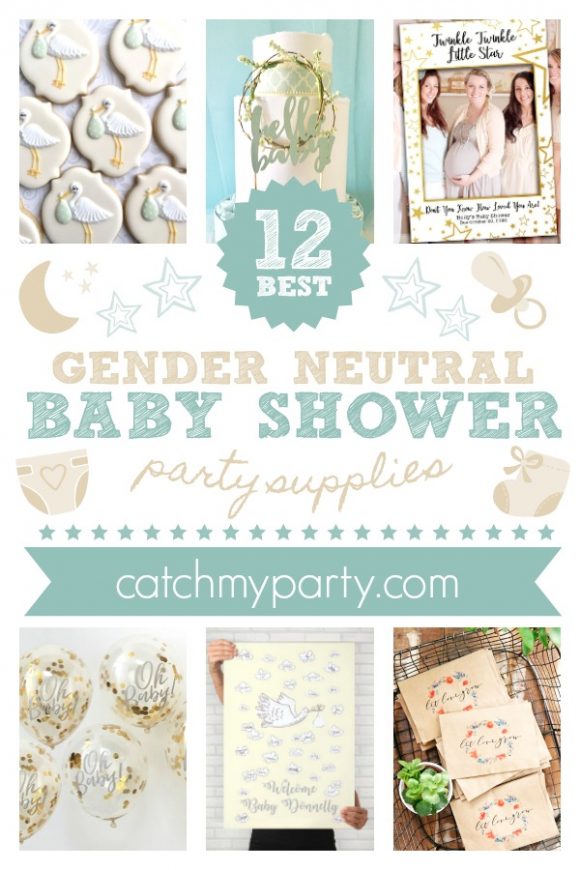 Take a Look at the 12 Best Gender Neutral Baby Shower Party Supplies | CatchMyParty.com