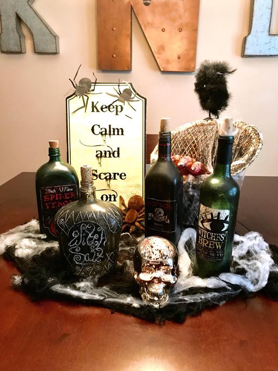 Scary Halloween decoration supplies - Halloween Bottles | CatchMyParty.com