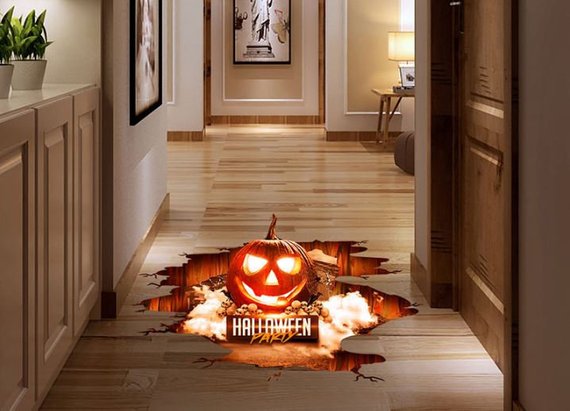 Scary Halloween decoration supplies - 3d floor sticker | CatchMyParty.com