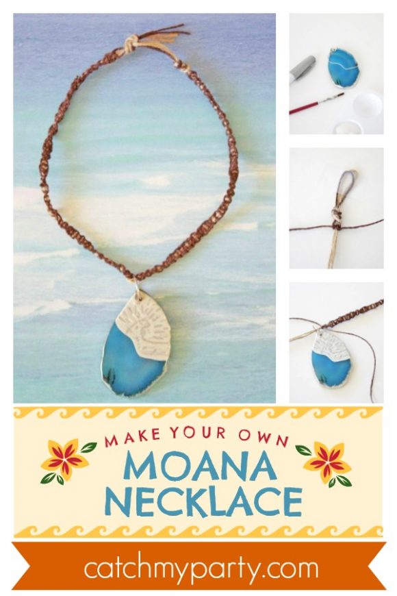 How to Make a Wonderful Moana Necklace DIY | CatchMyParty.com