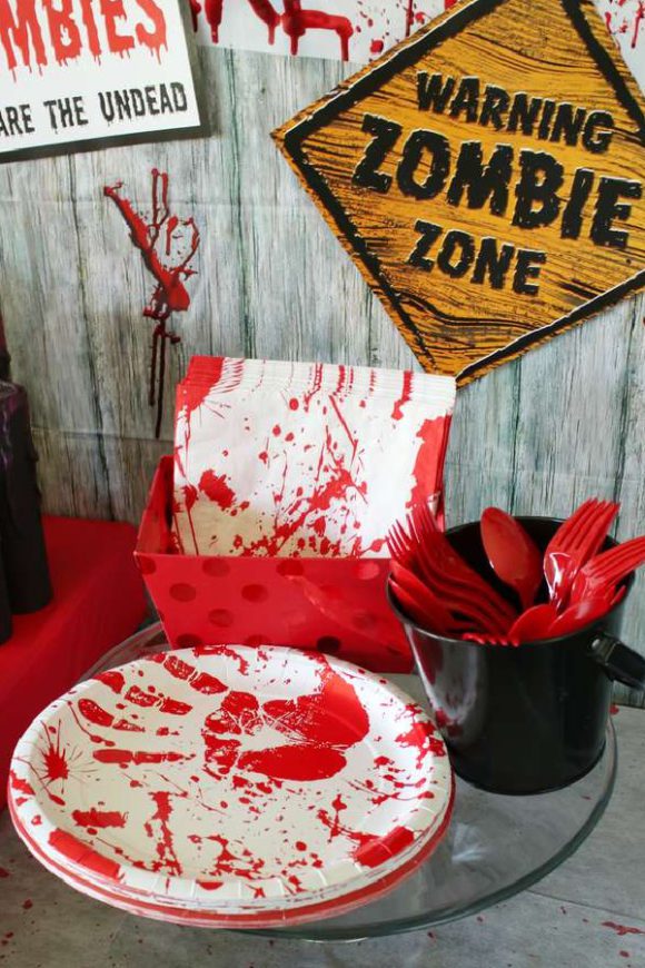 Halloween Blood Splattered Paper Plates