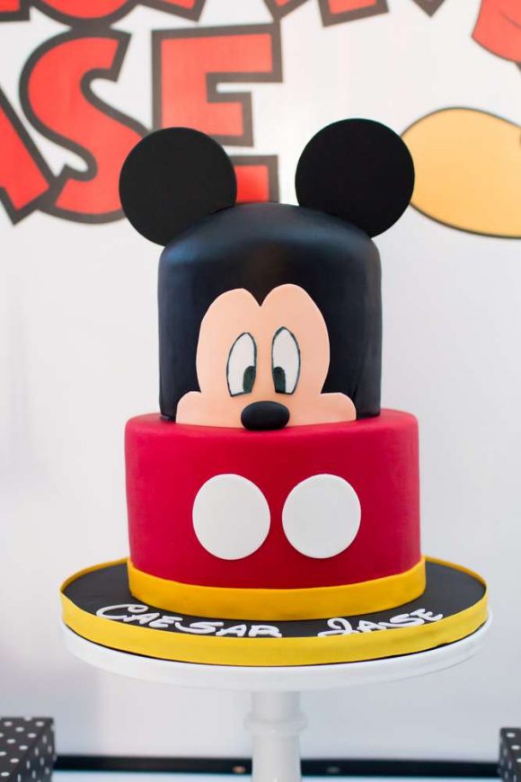 Mickey Mouse birthday cake | CatchMyParty.com