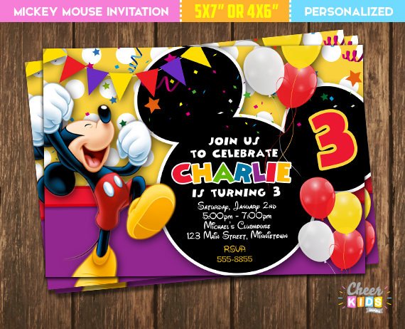 Mickey Mouse party invitation | CatchMyParty.com