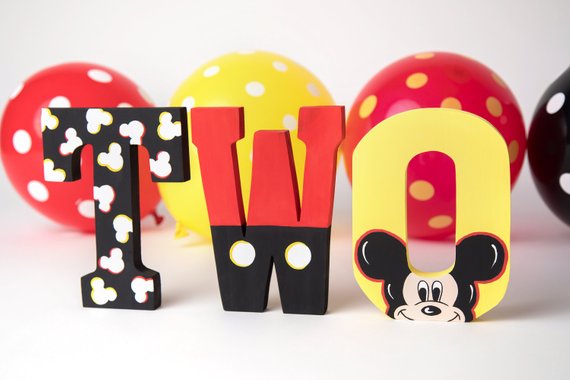 Mickey Mouse party supplies - Decorative Letters | CatchMyParty.com
