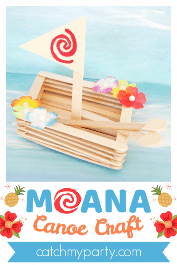 Learn How to Make a Wonderful Moana Canoe Craft | CatchMyParty.com