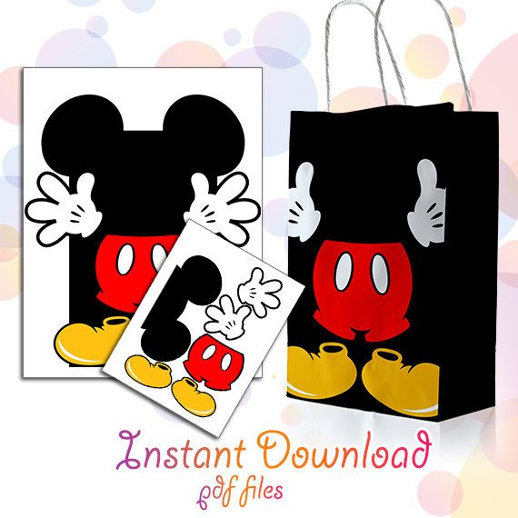 Mickey Mouse party supplies -party favor bag | CatchMyParty.com