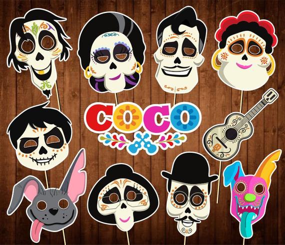 Disney Coco party supplies - Photo Booth Props | CatchMyParty.com