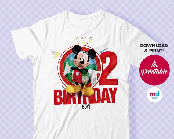 Mickey Mouse party supplies - Birthday Tshirt | CatchMyParty.com