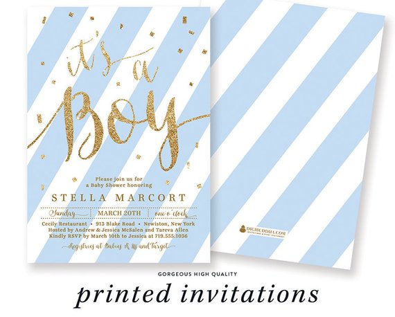 Blue Baby Shower Invitation | CatchMyParty.com