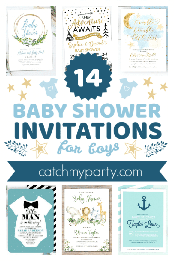 The 14 Most Adorable Baby Shower Invitations for Boys | CatchMyParty.com