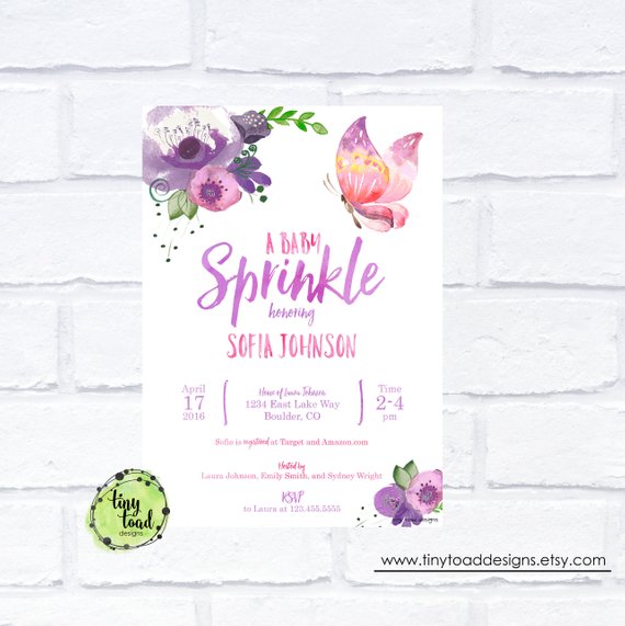 Butterfly Baby Shower Invitation | CatchMyParty.com