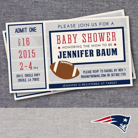 Football Baby Shower Invitation | CatchMyParty.com