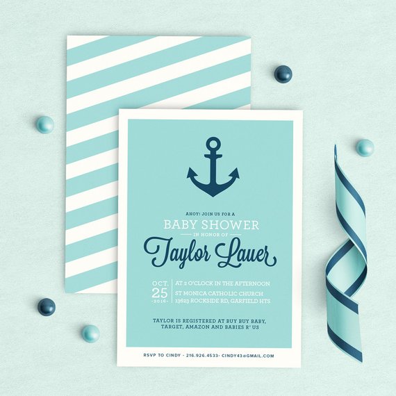 Nautical Baby Shower Invitation | CatchMyParty.com