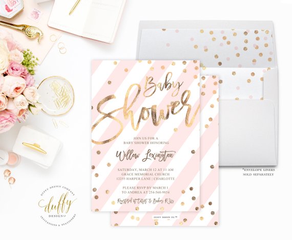 Pink Baby Shower Invitation | CatchMyParty.com