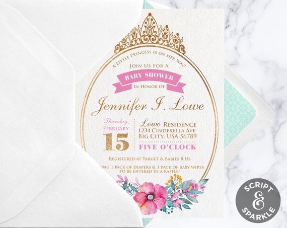 Princess Baby Shower Invitation | CatchMyParty.com