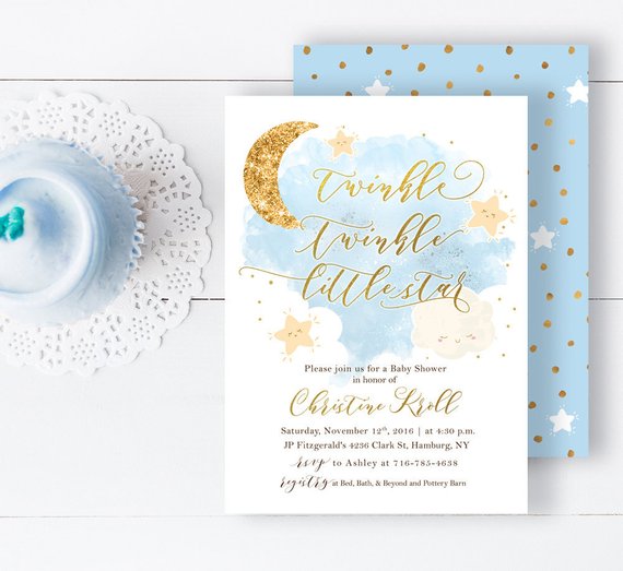 Star Baby Shower Invitation | CatchMyParty.com