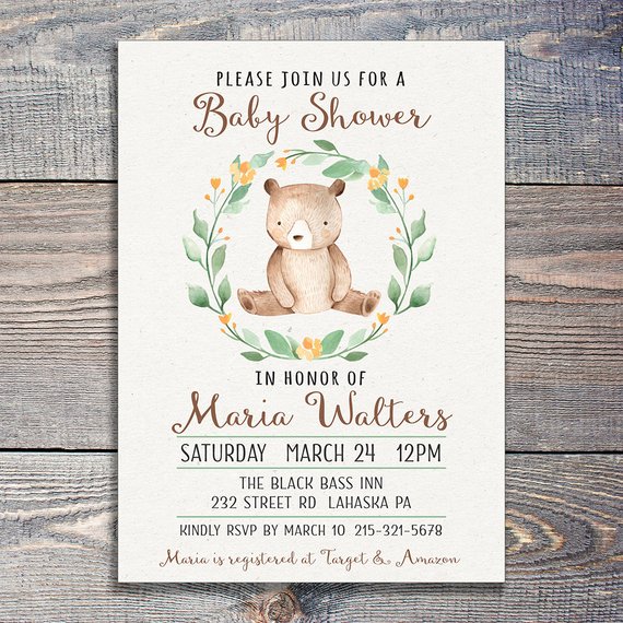 Teddy Bear Baby Shower Invitation | CatchMyParty.com