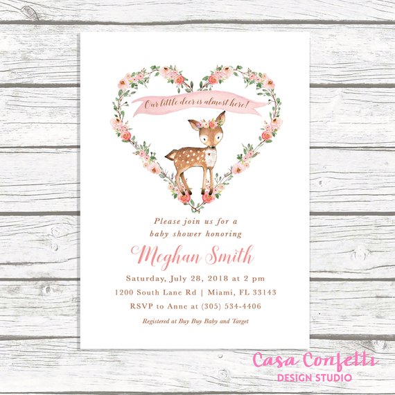 Woodland Baby Shower Invitation | CatchMyParty.com