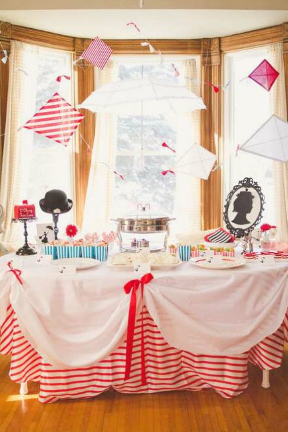 Mary Poppins Dessert Table | CatchMyParty.com