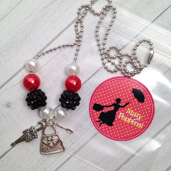 Mary Poppins party supplies -party favor necklace| CatchMyParty.com