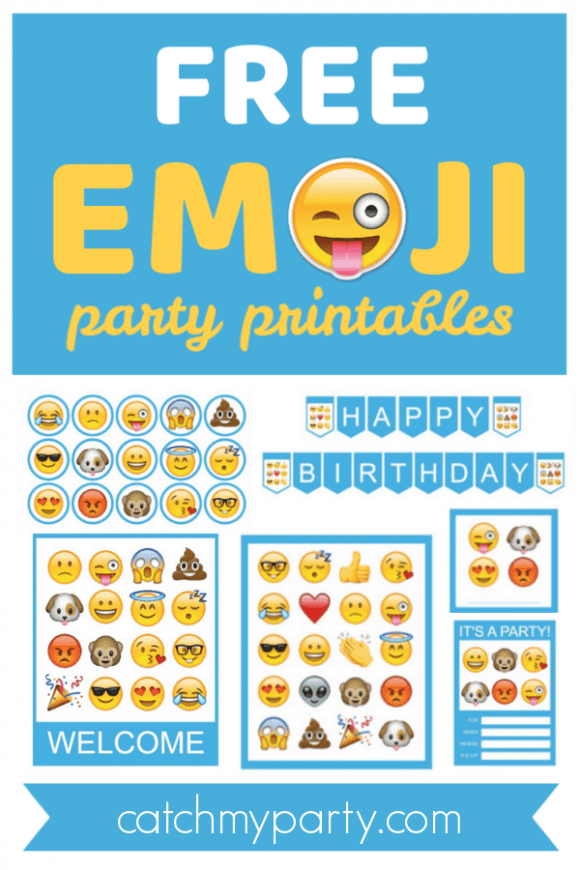 Free Emoji Party Printables for an Amazing Party! | CatchMyParty.com
