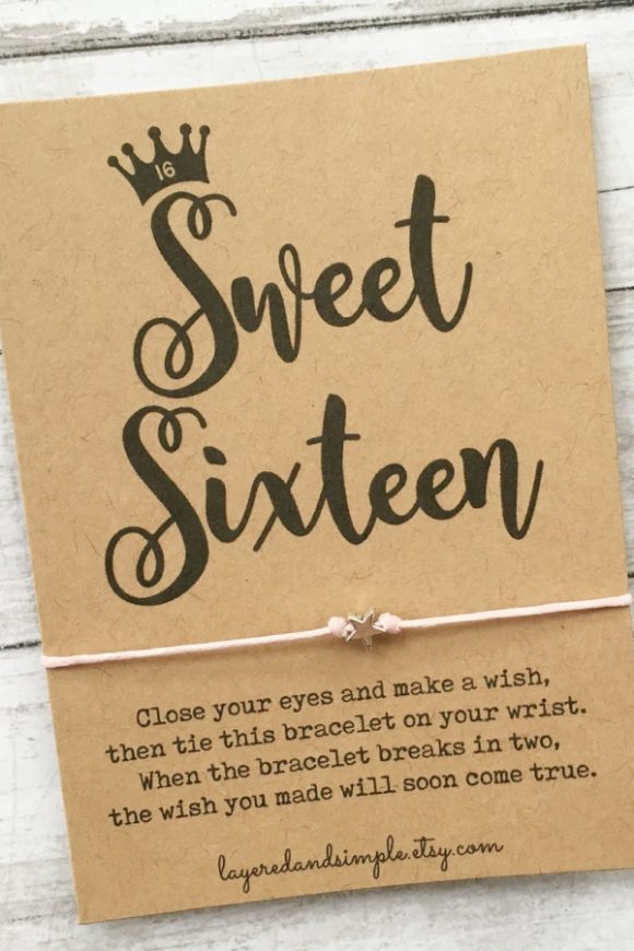 Sweet 16 Party Favor Bracelet