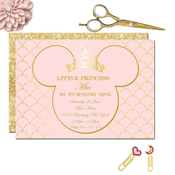 Minnie Mouse Princess Party Invitation