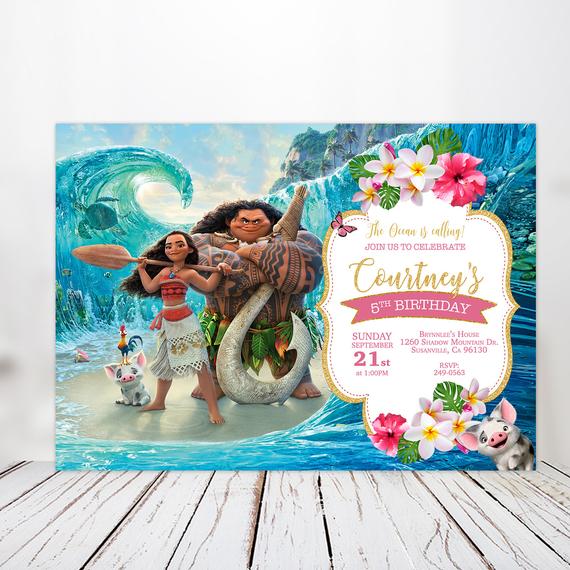 Moana Princess Party Invitation | CatchMyParty.com