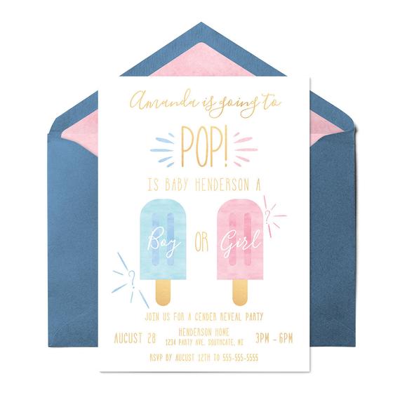 Popsicle Themed Gender Neutral Baby Shower Invitation | CatchMyParty.com
