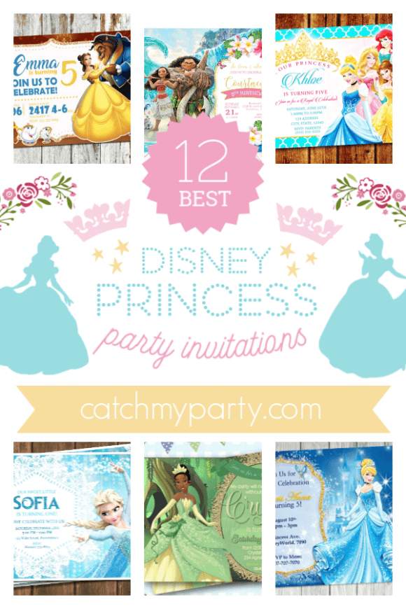 Fall in Love with These Disney Princess Party Invitations! | CatchMyParty.com