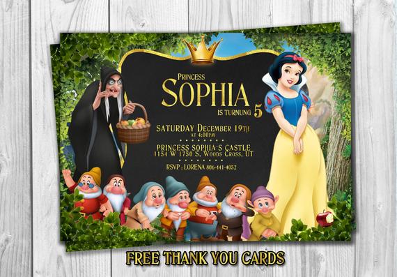 Snow White Princess Party Invitation | CatchMyParty.com