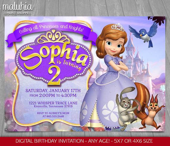 Sofia the First Princess Party Invitation | CatchMyParty.com