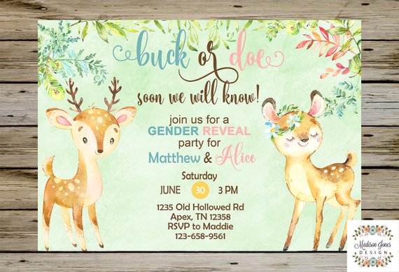Gender Neutral Woodland Baby Shower Invitation | CatchMyParty.com