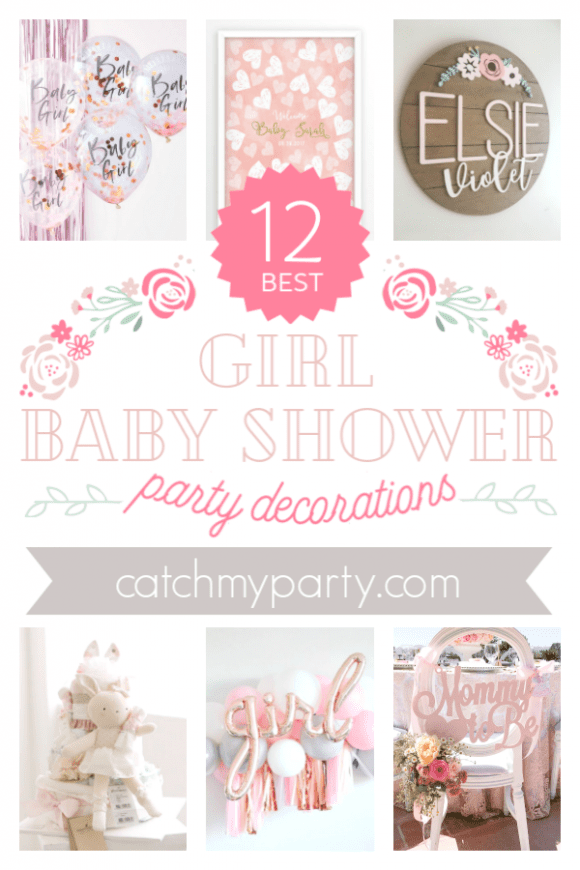 12 Gorgeous Girl Baby Shower Decorations You Must See | CatchMyParty.com