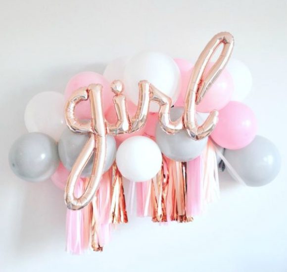 Girl Balloon Backdrop